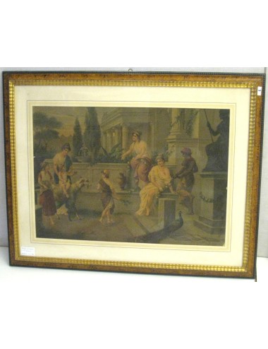 Neoclassical prints in a briarwood frame
