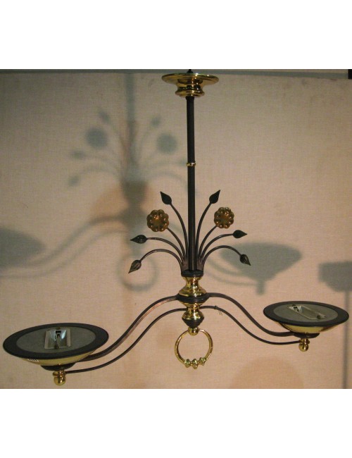 Moderno lampadario alogeno a 2 piastre