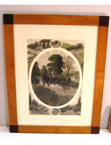2 Coaching-shooting prints (one pair)