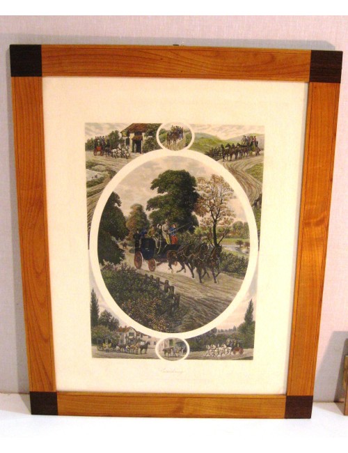 2 Coaching-shooting prints (one pair)