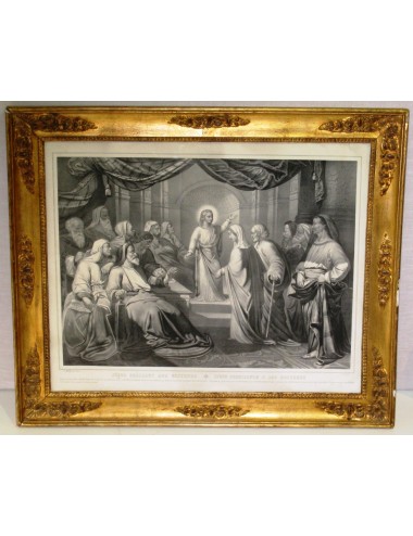 2 Stampe religiose con cornice dorata