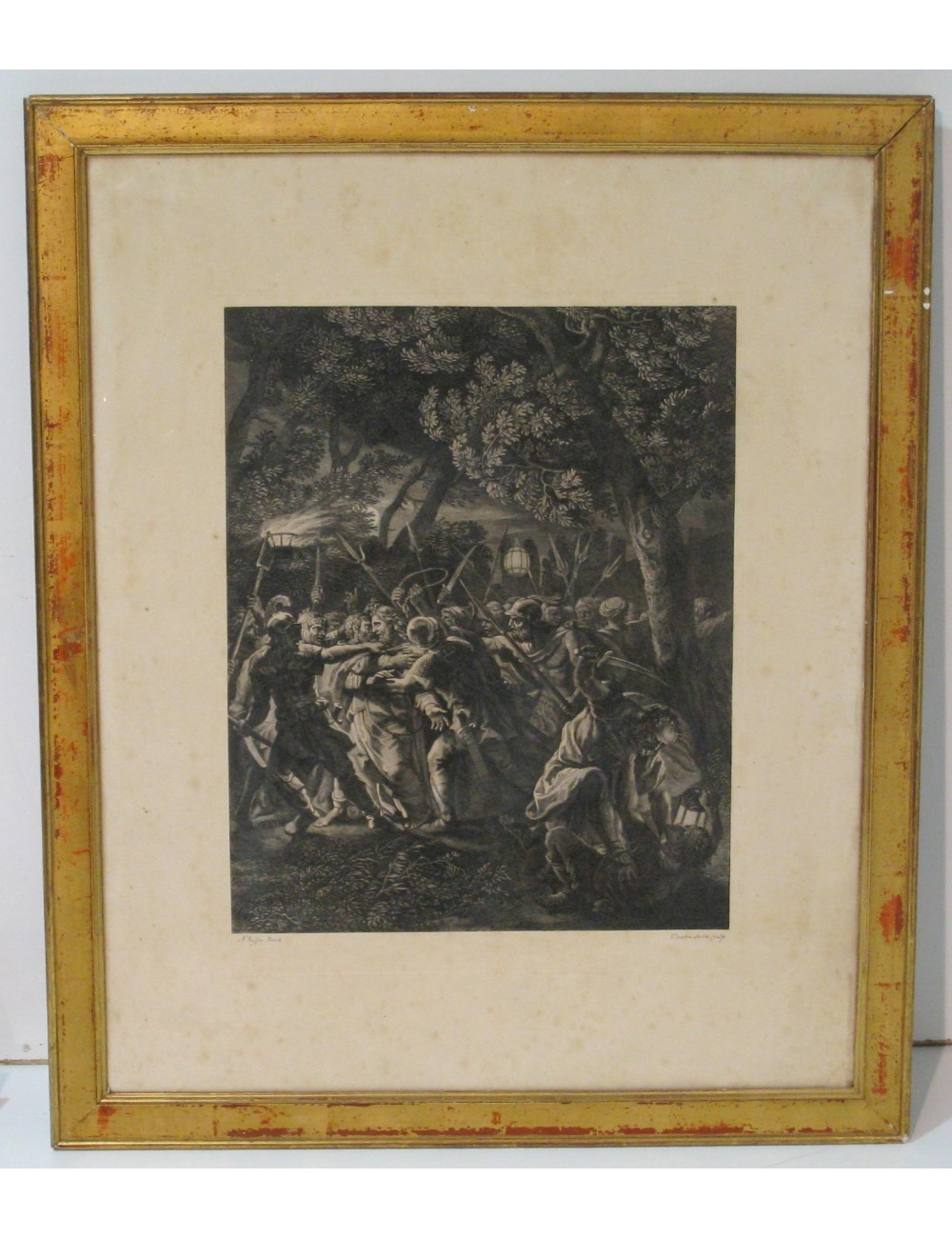 2 Stampe in bianco e nero, cornice dorata