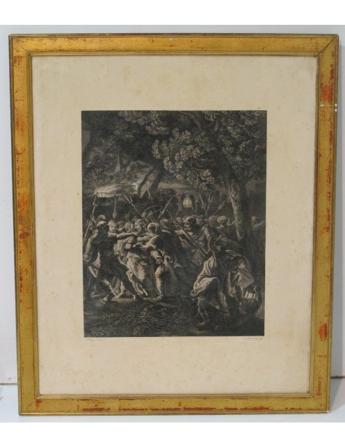 2 Black/white prints, gold frame