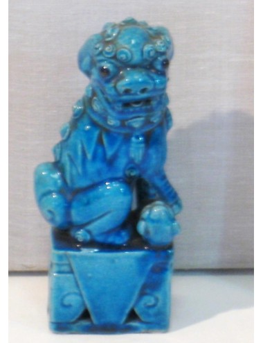 Scultura in ceramica smaltata raffigurante "cane di Fo"