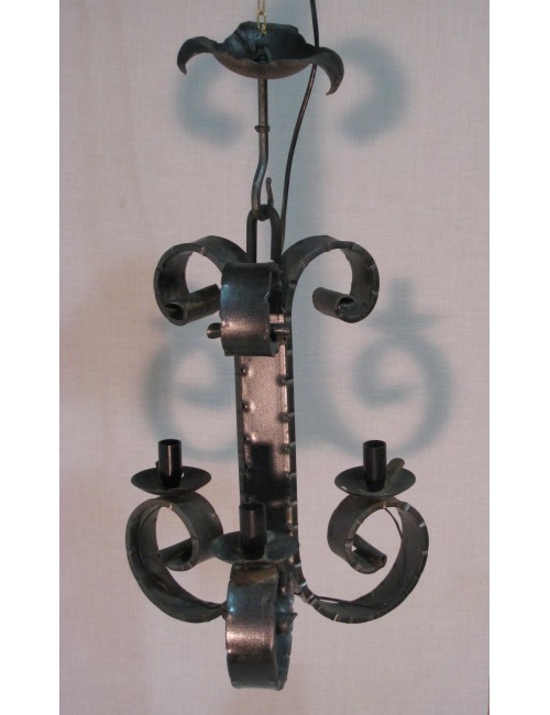 Iron chandelier with 3 modern lights