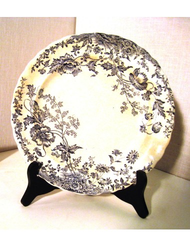 6 Fruit plates ( service of 6 ) modern blue decoration