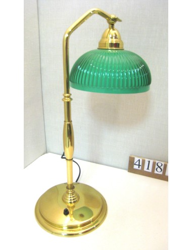 Lampada da tavolo moderna verde opalina
