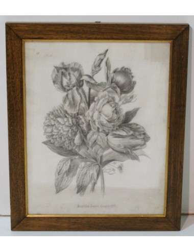 Fiore con stampa carbone