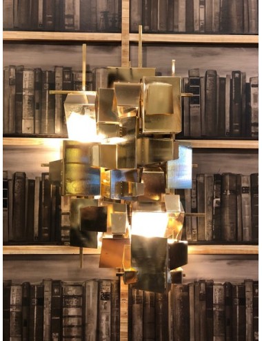 Brass wall sconces with modern flaps