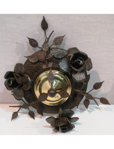 Iron ceiling lamp with modern roses