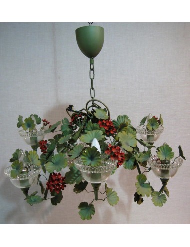Lampadario moderno con fiori