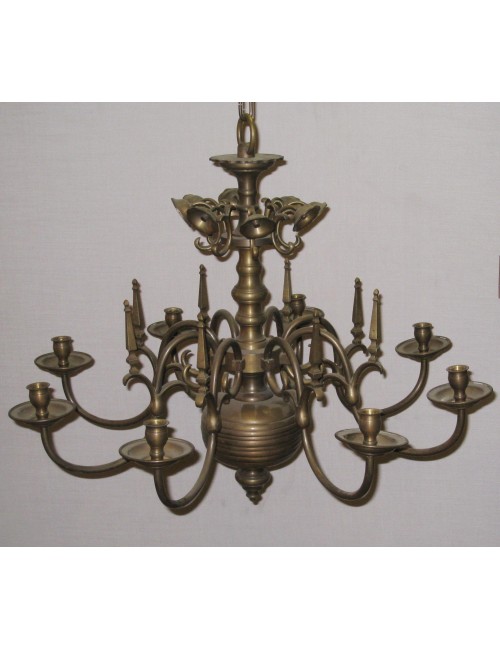 Modern brass chandelier