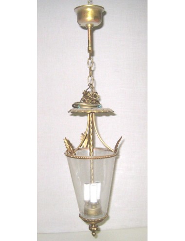 Lampadario moderno in ottone e cristallo