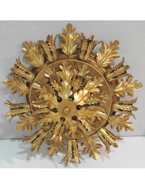 Lampada da soffitto moderna in foglia d'oro