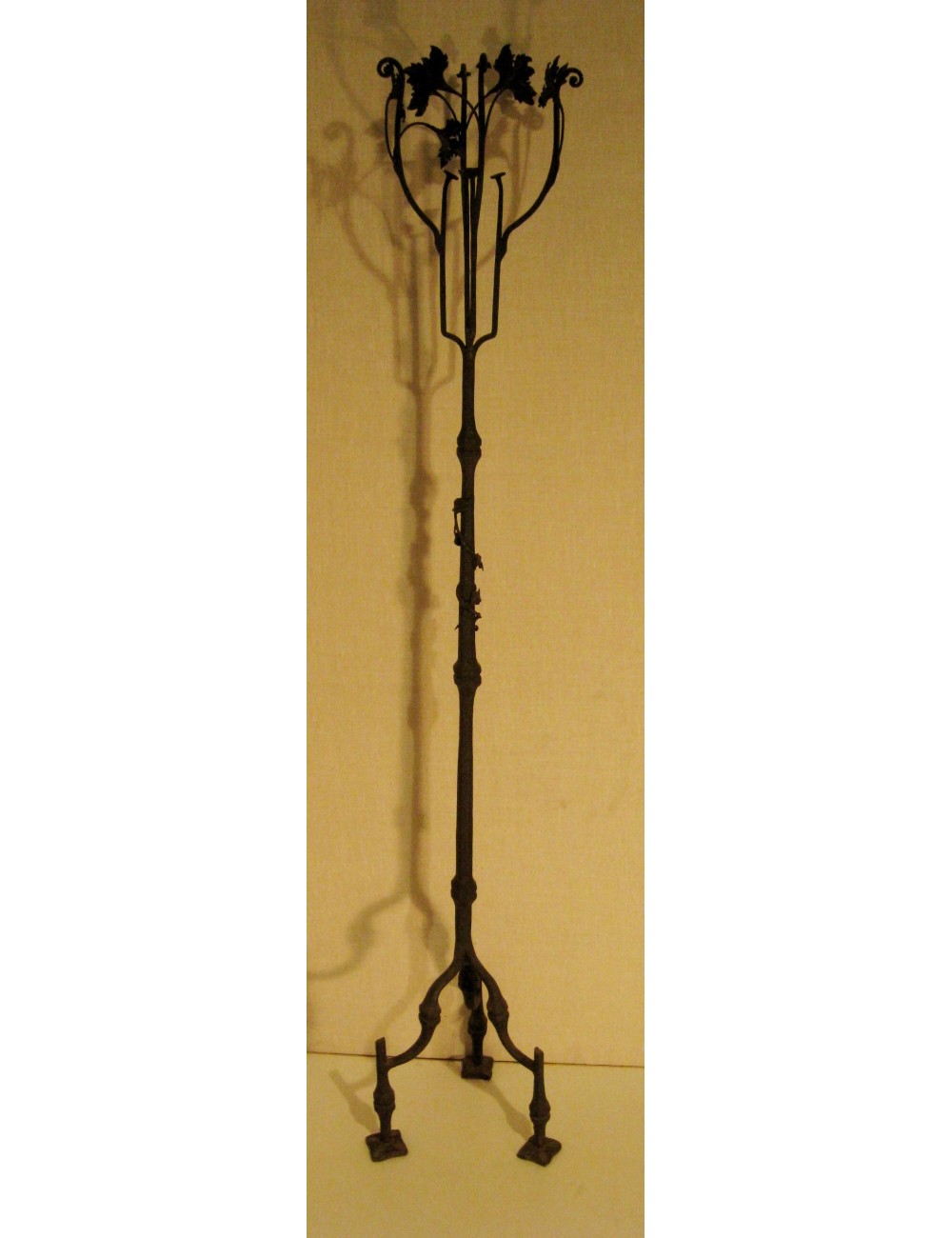 Non-electrified Art Nouveau iron floor lamp Non-electrified Art Nouveau iron floor lamp