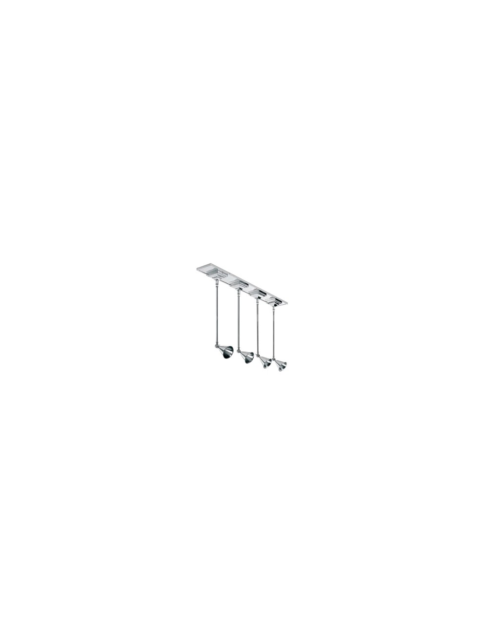 Polished nickel ceiling lamp 4 lights Polished nickel ceiling lamp 4 lights