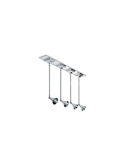 Lampada a sospensione multipla dal design moderno in nichel lucido