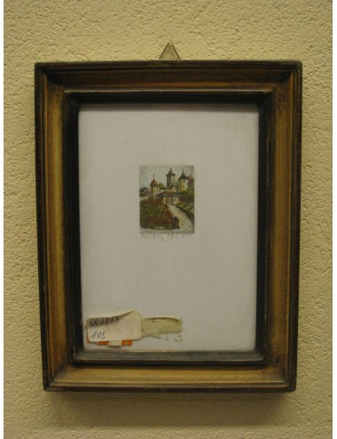 8 stampe di paesaggi in miniatura