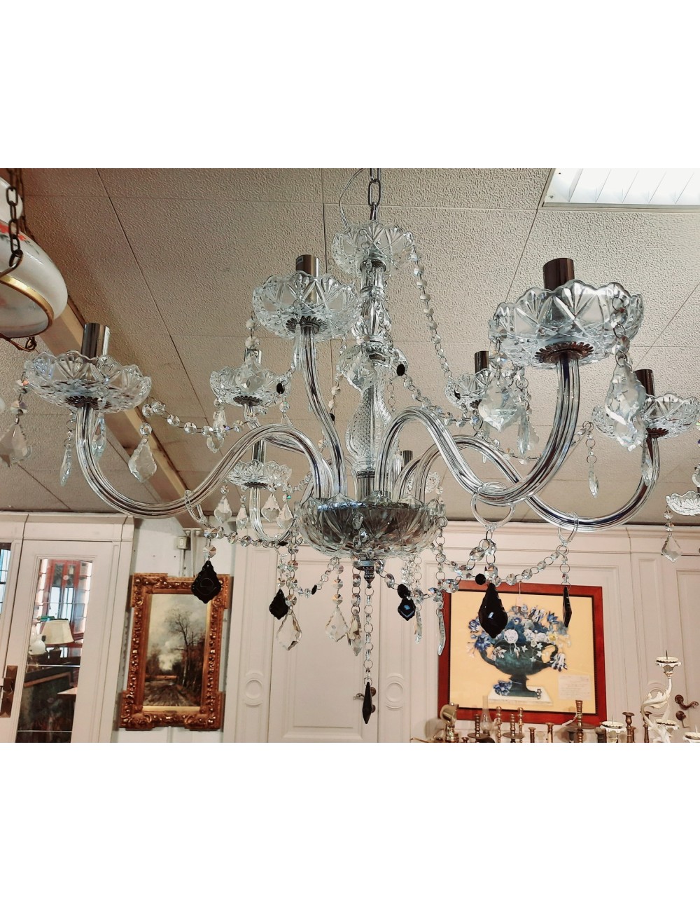 5-flame crystal chandelier