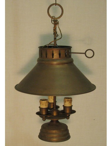 Chandelier with modern burnished cup