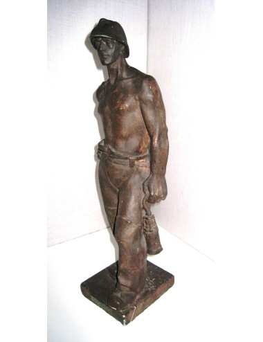 Bronze statuette 'miner