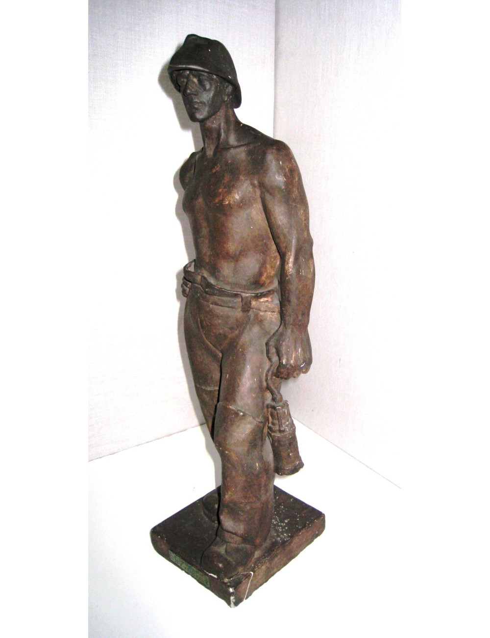 Statuina in bronzo "minatore"