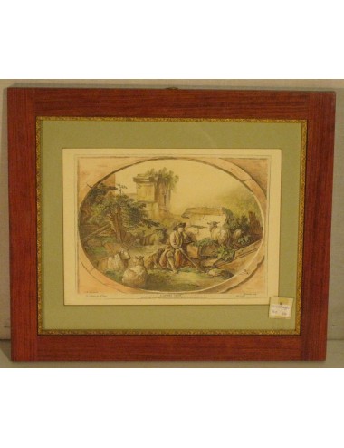 2 Framed Oval Prints Seasons