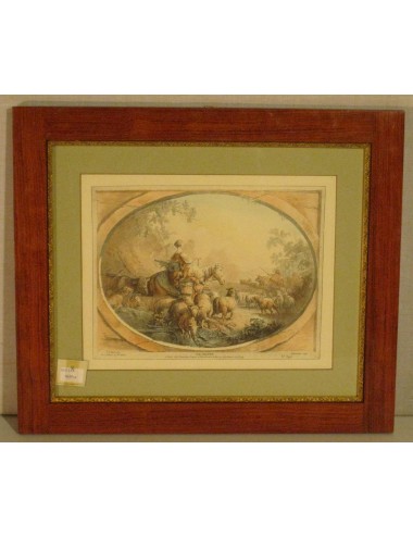 2 Framed Oval Prints Seasons