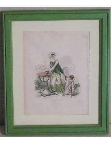 7 stampe di donne in fiore L137 - (n. 7)