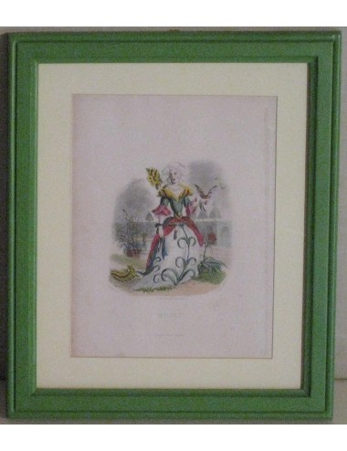 7 stampe di donne in fiore L137 - (n. 7)