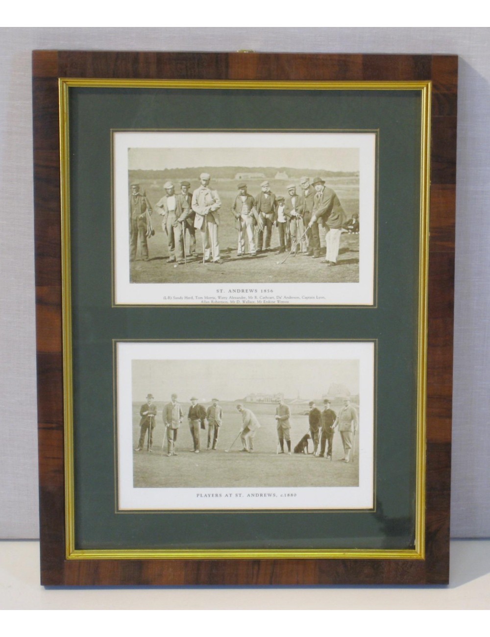 7 Small golf prints 6 framed