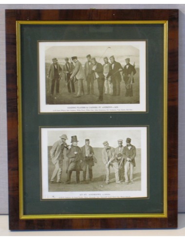7 Small golf prints 6 framed