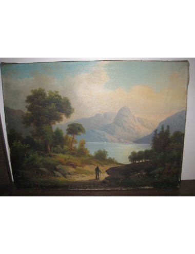 Quadro "Paesaggio" XIX/XX secolo firma illeggibile