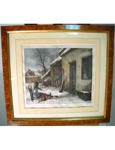 Print houses with snow