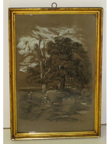 Quadro "foresta" firma illeggibile