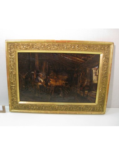 Frame F "3 blacksmiths' workers" (English 800) signature illegible