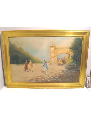 Painting A "landscapes "end 700/800s period frame illegible signature