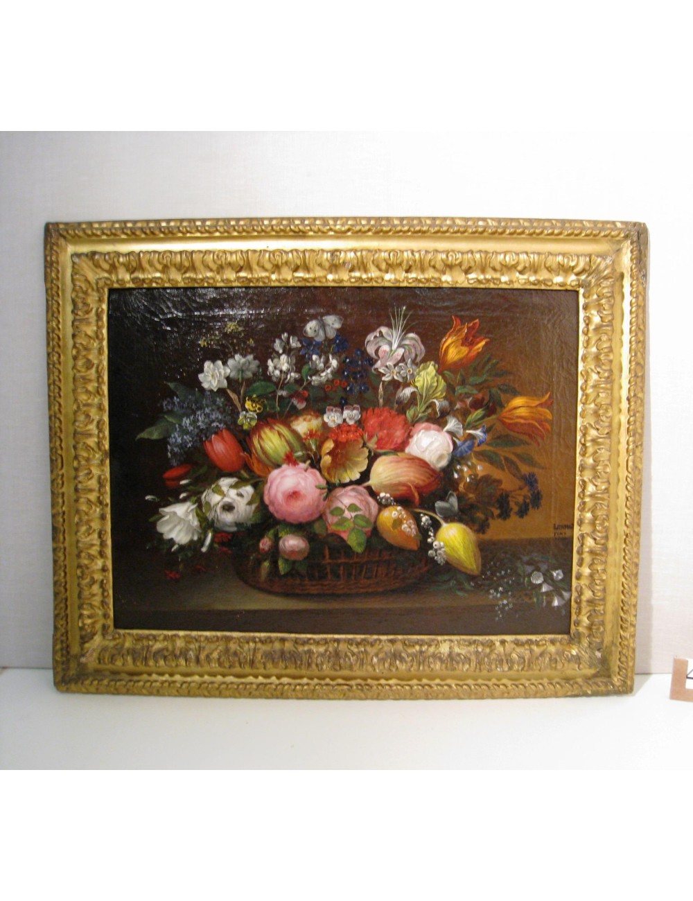 Pittura P 'fiori' XVIII secolo