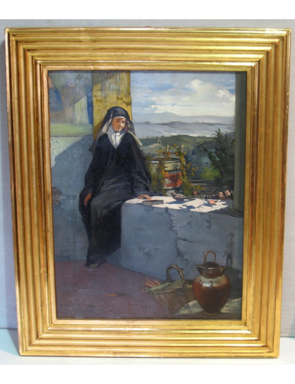 Quadro S "suora" firma illeggibile