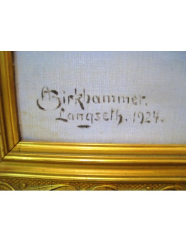 Snow painting 1924 - unframed --signature undeciphered