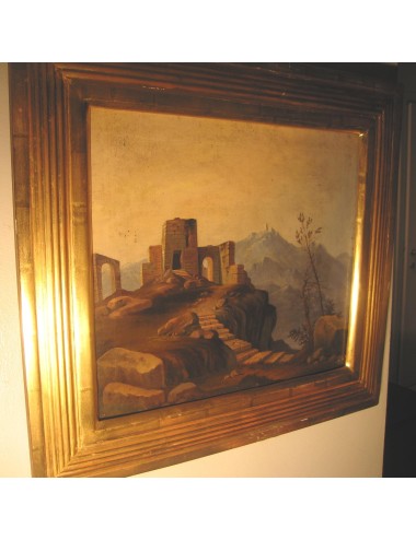Pittura "rovine" firma non decifrata
