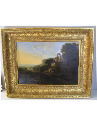 Painting 'ruins Rome' undeciphered signature