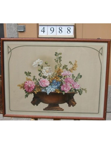 2 large pictures with " flowers " with frame L143