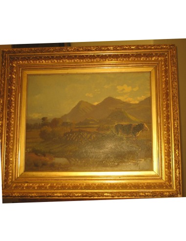 Quadretto "landscape with animals " Lugarda