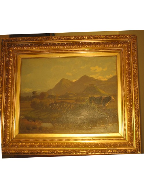 Quadretto "paesaggio con animali" Lugarda