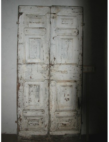2-leaf door in need of restoration