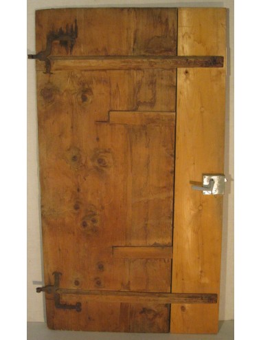Plain fir door in need of restoration