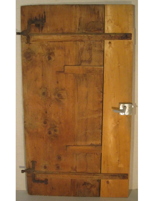 Plain fir door in need of restoration