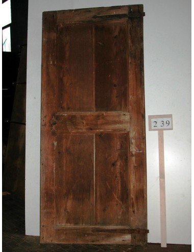 Smooth 2-mirror fir door for restoration