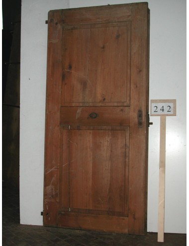 Smooth 2-mirror fir door for restoration